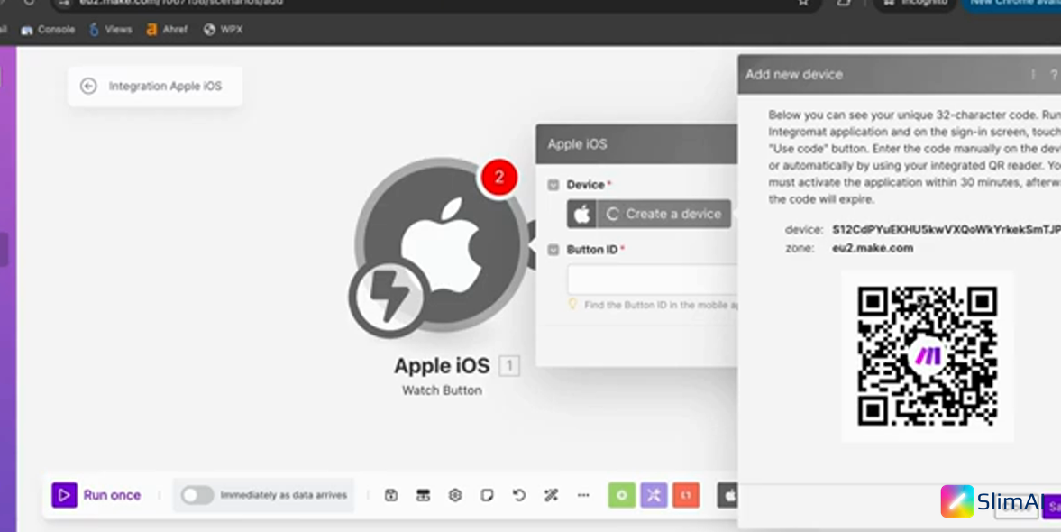 Chèn Button ID vào Make scenario