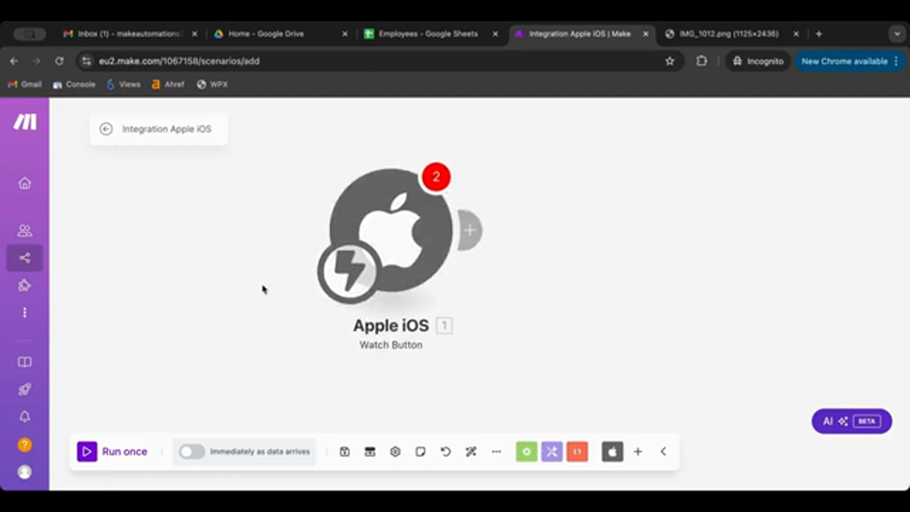 Tạo nút bấm trong app Make