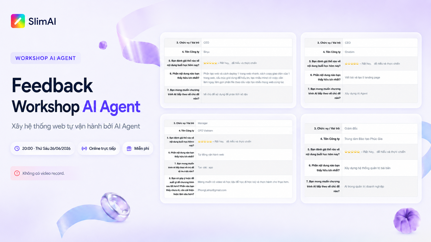 Feedback Workshop AI Agent SlimAI