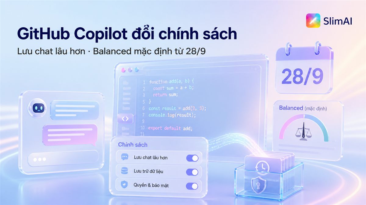 GitHub Copilot lưu dữ liệu chat suốt vòng đời tài khoản | Bản tin AI ngày 29/08