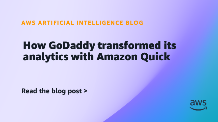 Minh họa kiến trúc phân tích dữ liệu GoDaddy với Amazon Quick