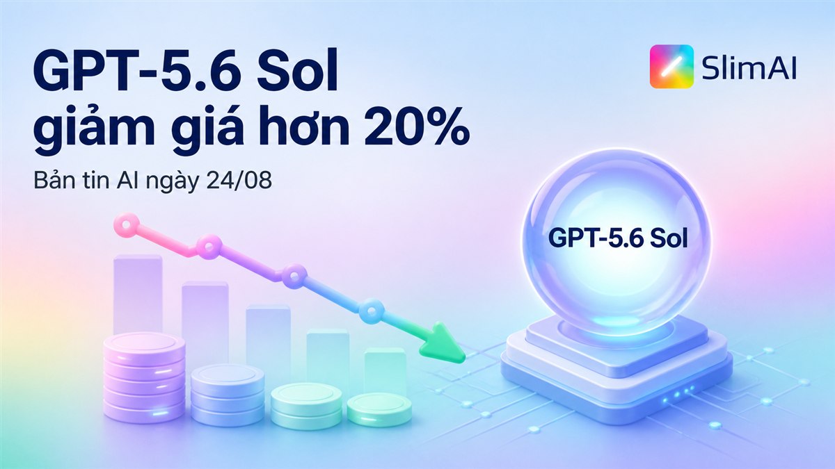 GPT-5.6 Sol giảm giá hơn 20% | Bản tin AI ngày 24/08