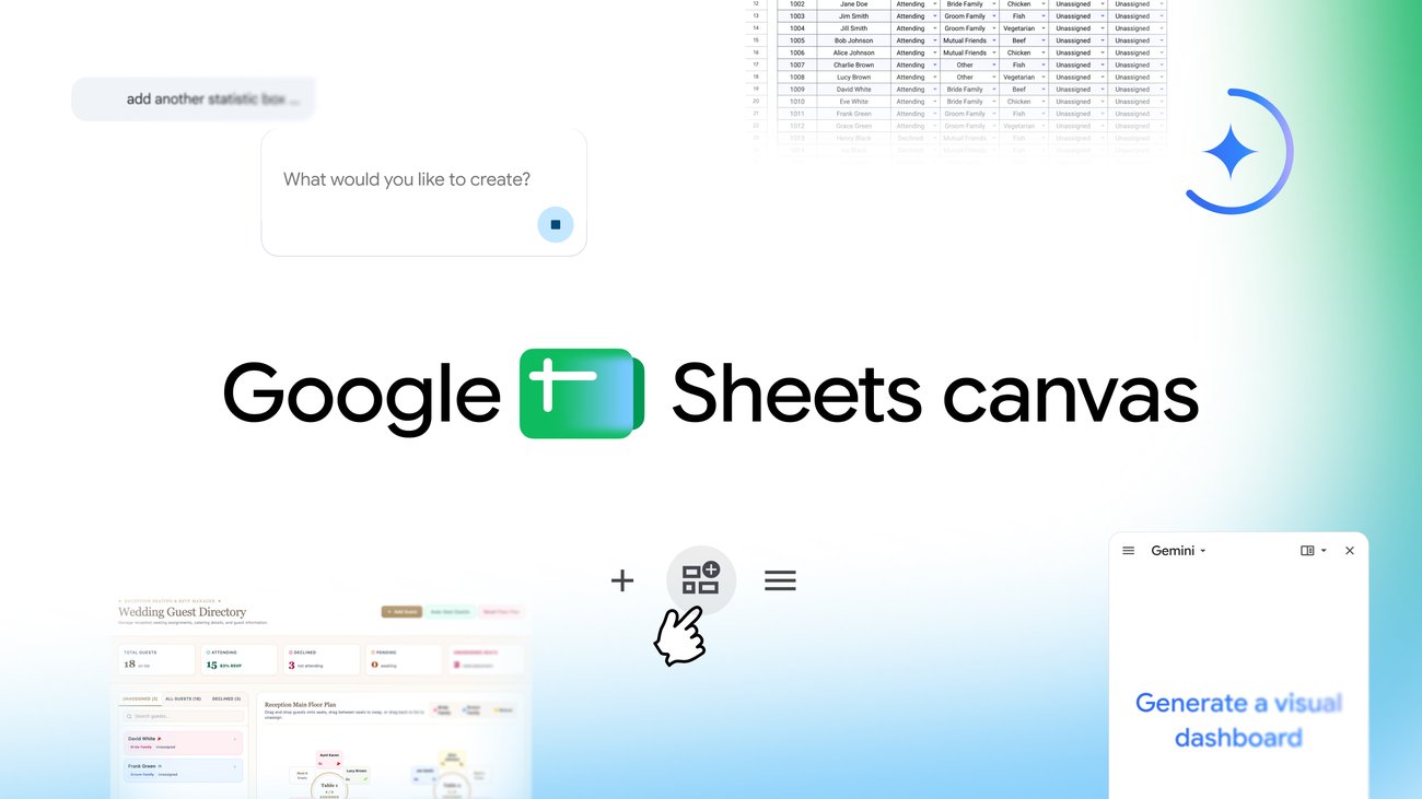 Hình minh họa chính thức Sheets Canvas trong Google Sheets