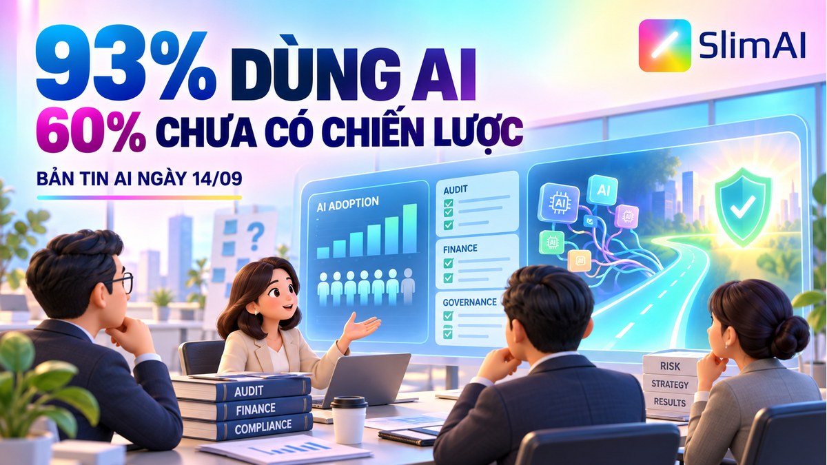 93% đội kiểm toán dùng AI, 60% chưa có chiến lược | Bản tin AI ngày 14/09