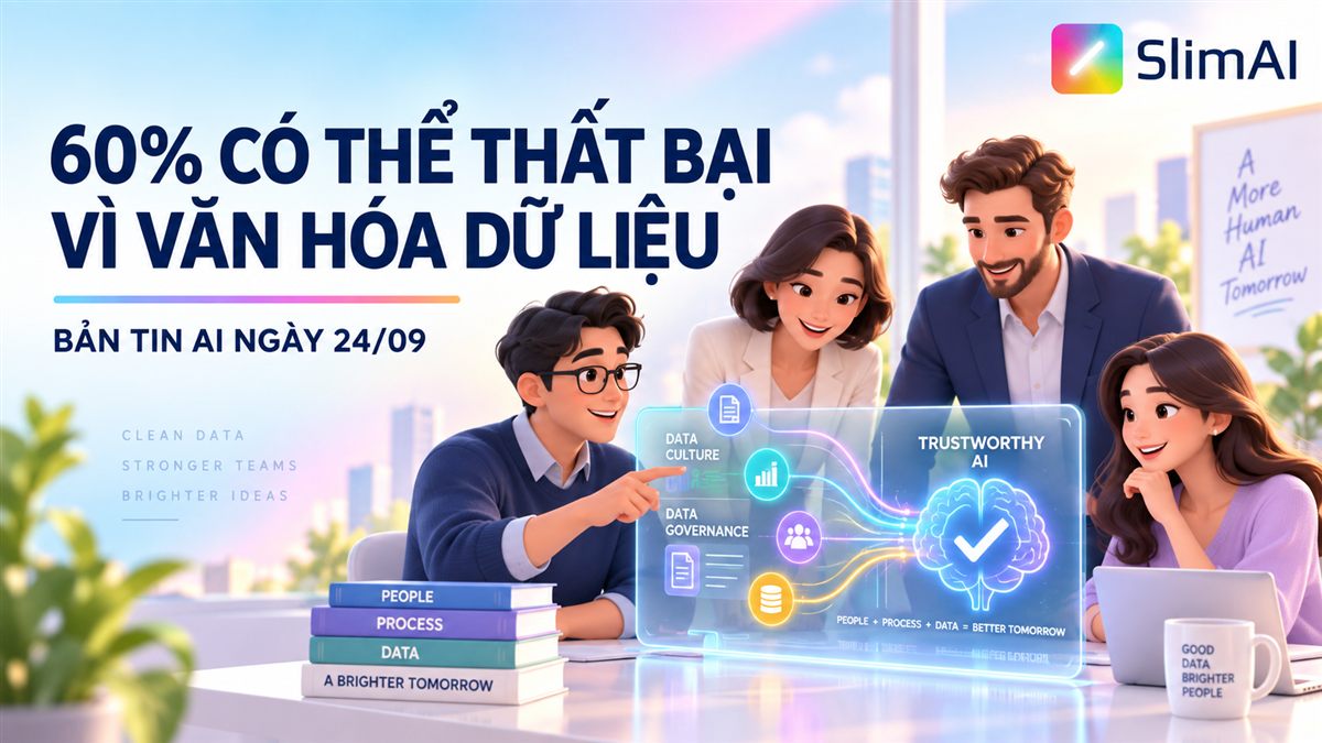 Gartner: 60% doanh nghiệp bỏ qua văn hóa dữ liệu có thể thất bại khi quản trị AI | Bản tin AI ngày 24/09