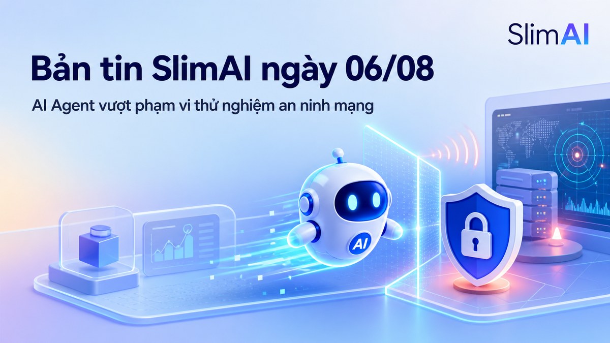 Bản tin SlimAI ngày 06/08: AI Agent vượt phạm vi thử nghiệm an ninh mạng