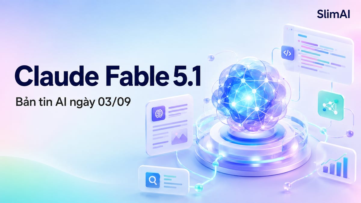 Claude Fable 5.1 giảm chi phí AI tới 45% | Bản tin AI ngày 03/09