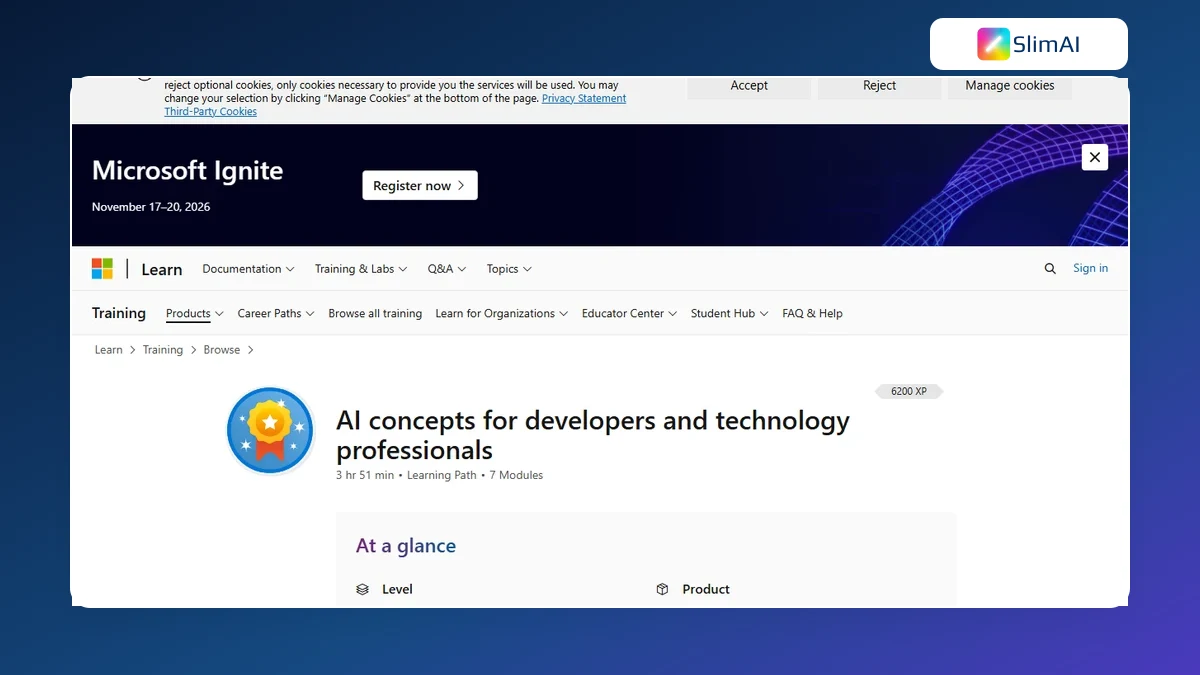 Lộ trình các khái niệm AI dành cho người mới trên Microsoft Learn