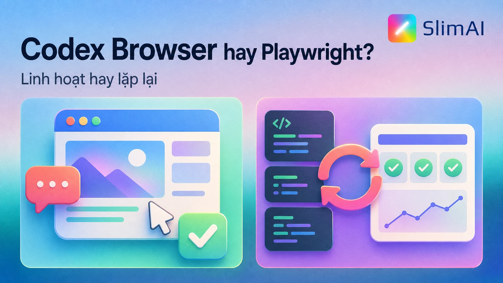 Ảnh AI so sánh Codex Browser và Playwright