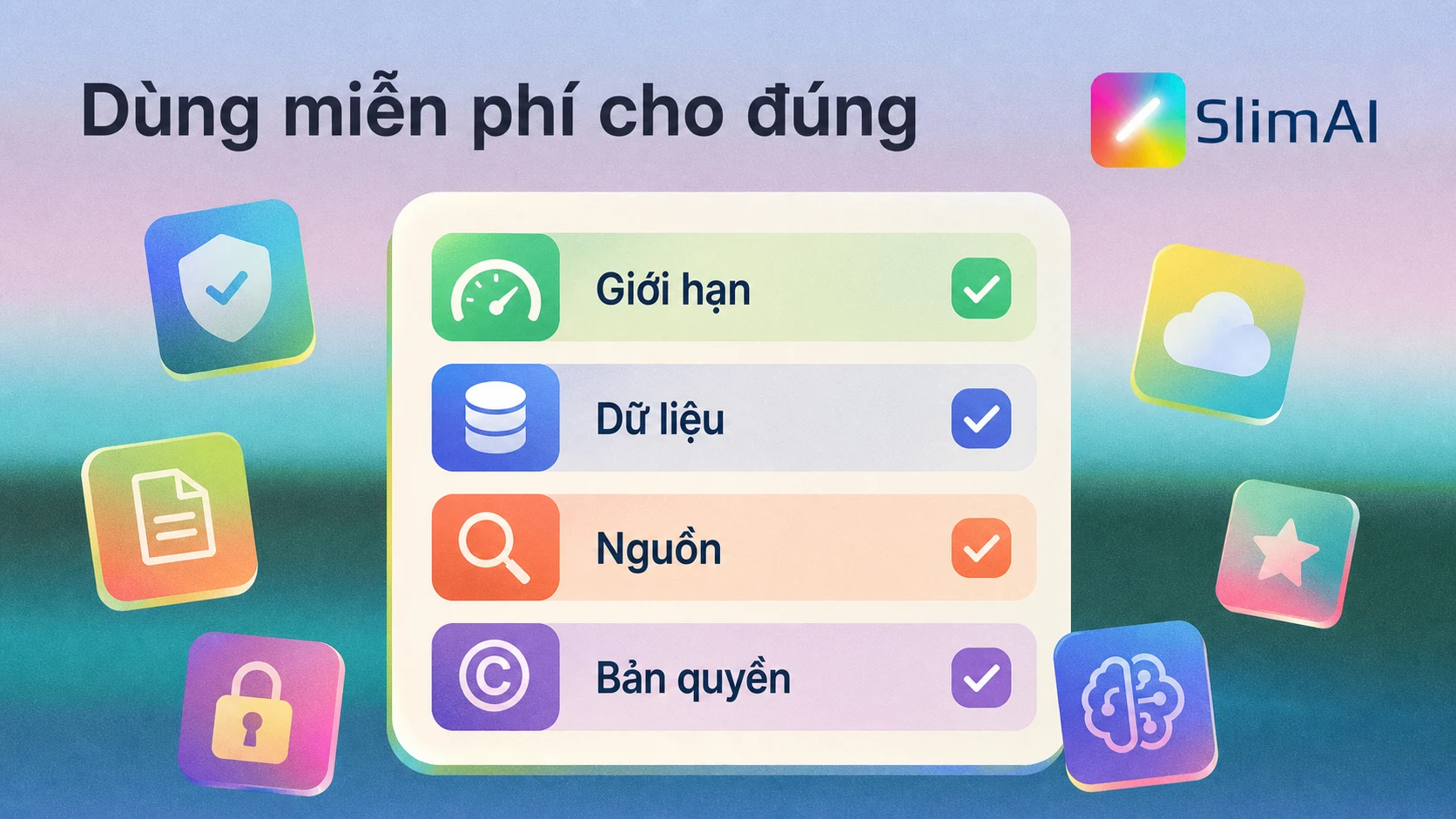 Checklist dùng công cụ AI miễn phí đúng cách