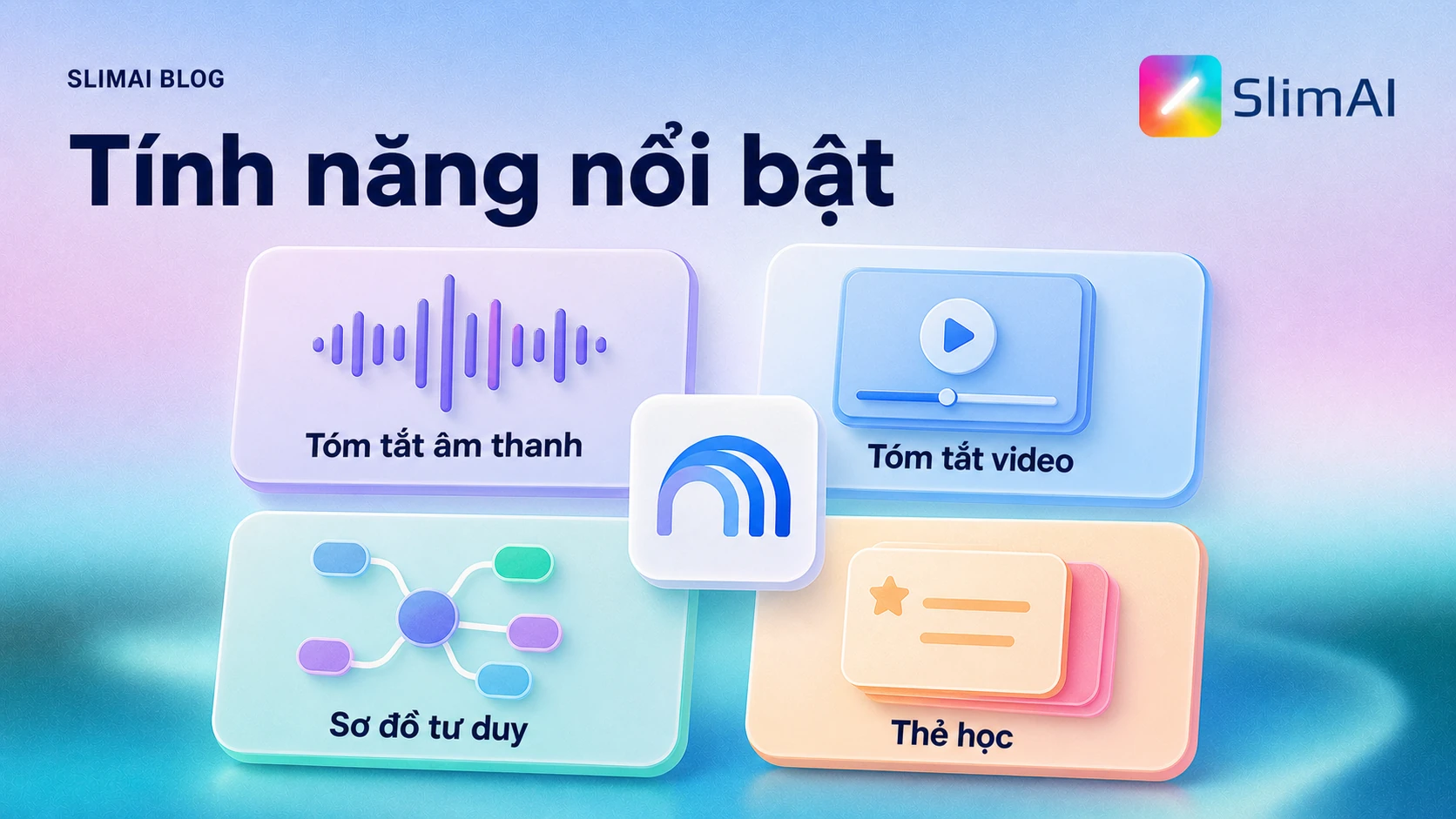 Các tính năng nổi bật của NotebookLM gồm tóm tắt âm thanh, tóm tắt video, sơ đồ tư duy và thẻ học
