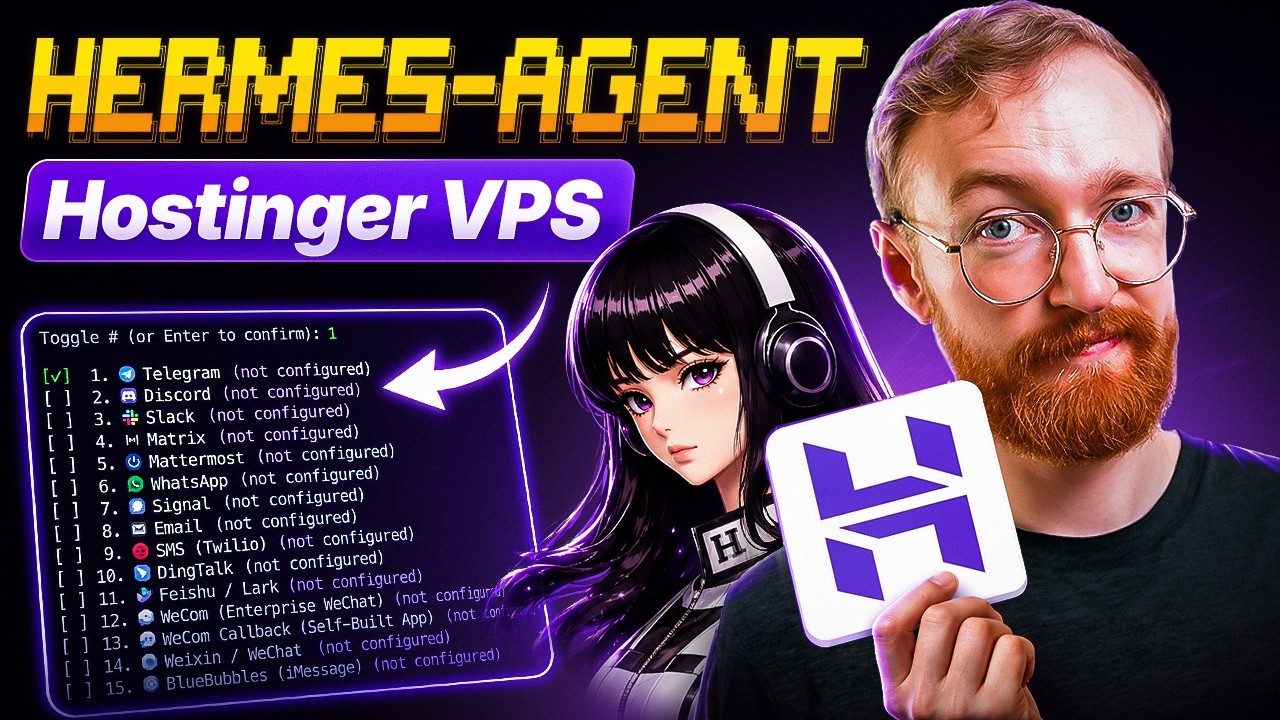 Hướng dẫn cài Hermes Agent trên Hostinger VPS: Tóm tắt video chi tiết