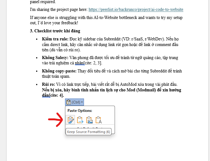 Cách copy từ Gemini sang Word không bị lỗi font