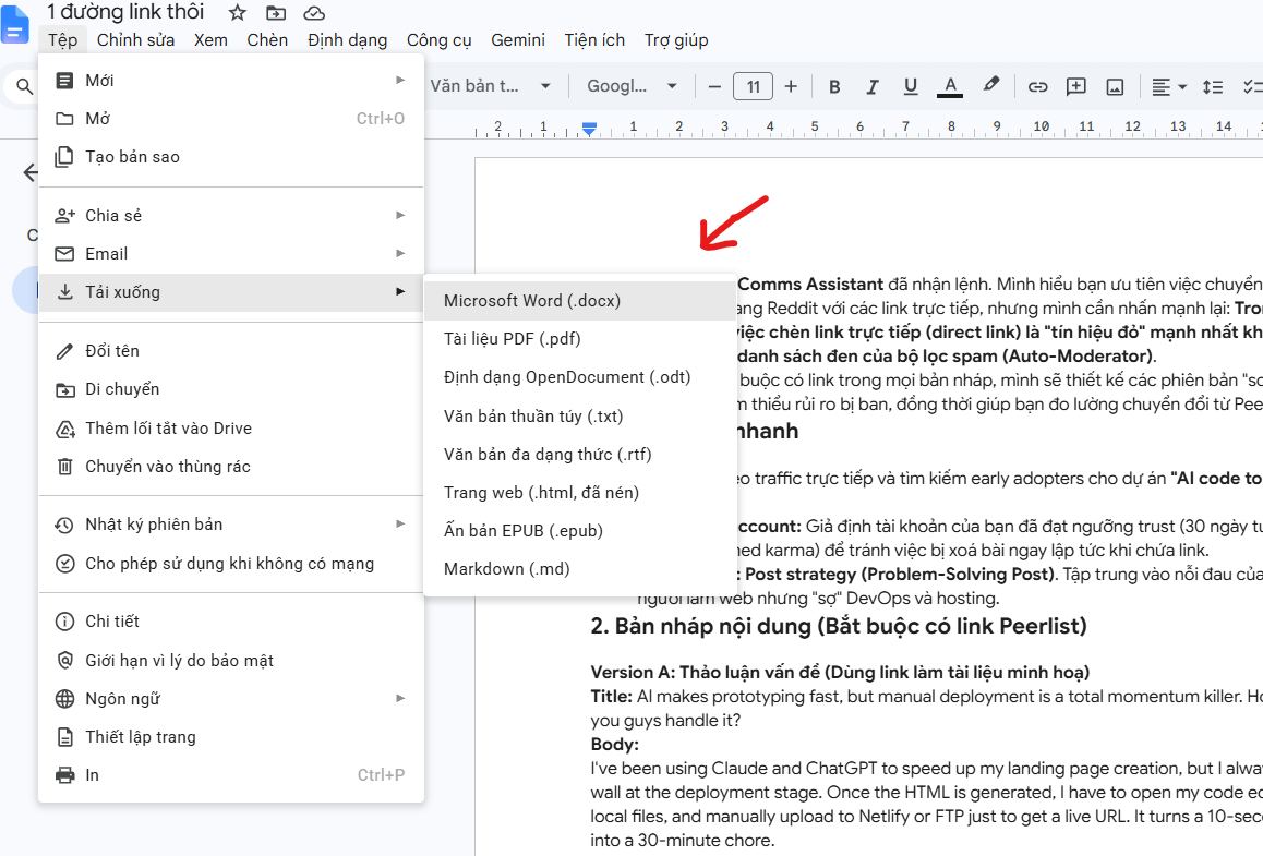 Cách copy từ Gemini sang Word không bị lỗi font