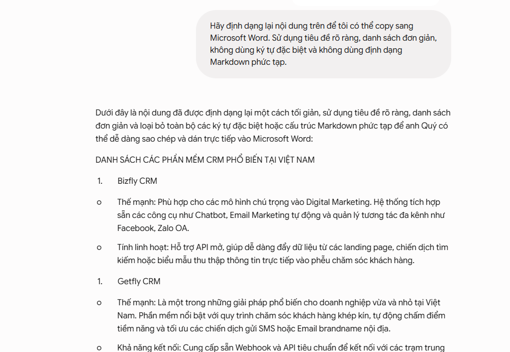 Cách copy từ Gemini sang Word không bị lỗi font