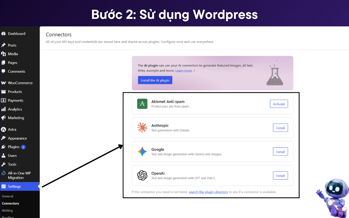 Tạo landing page bằng AI