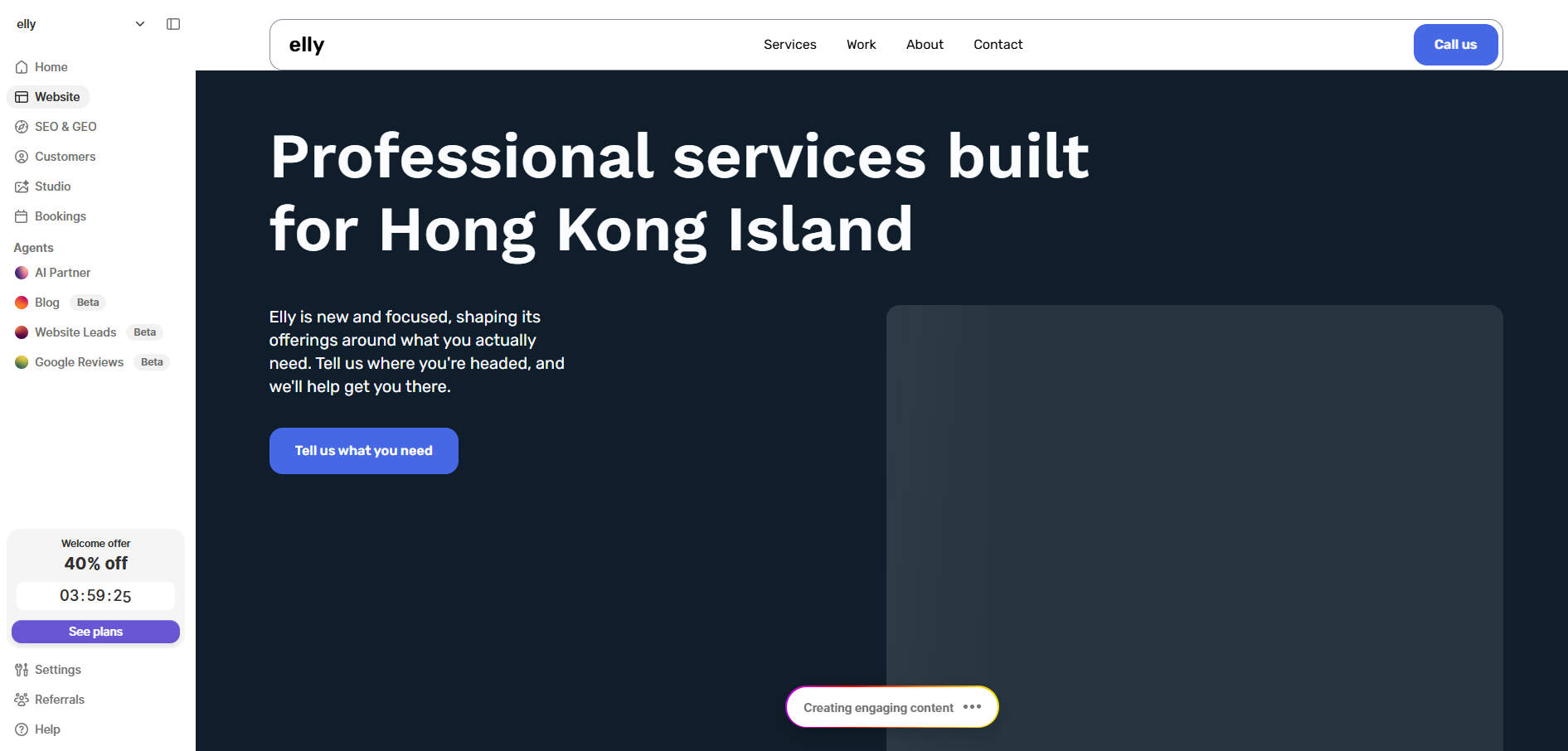 Công cụ AI tạo website