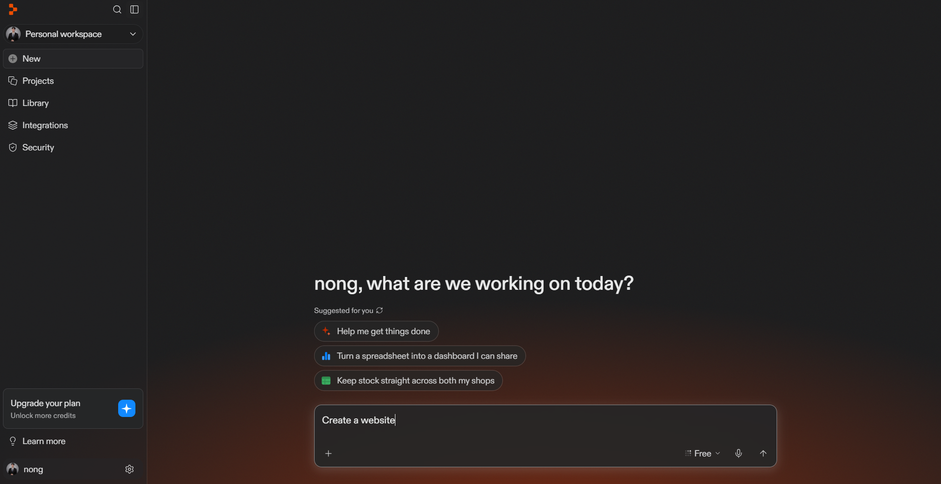 AI tạo website
