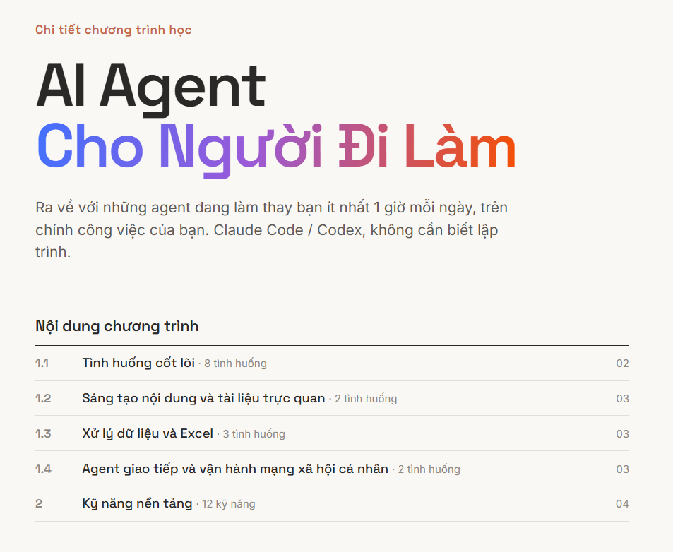 khóa học ai agent