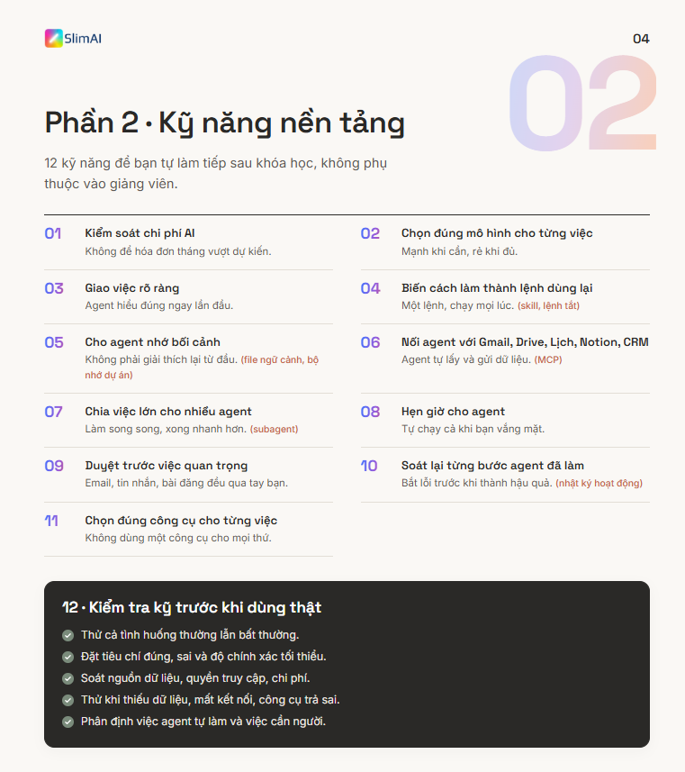khóa học ai agent
