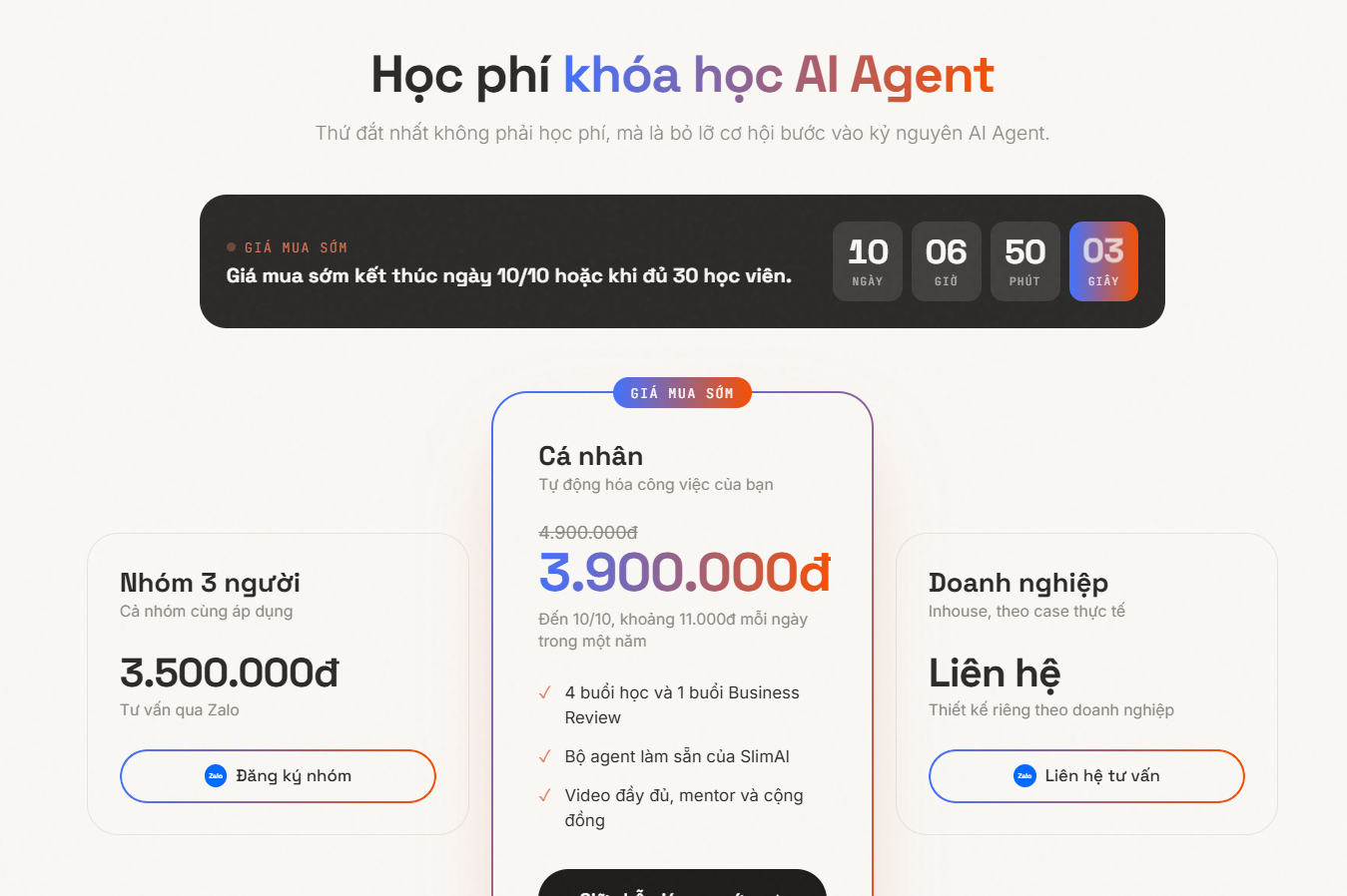 khóa học ai agent