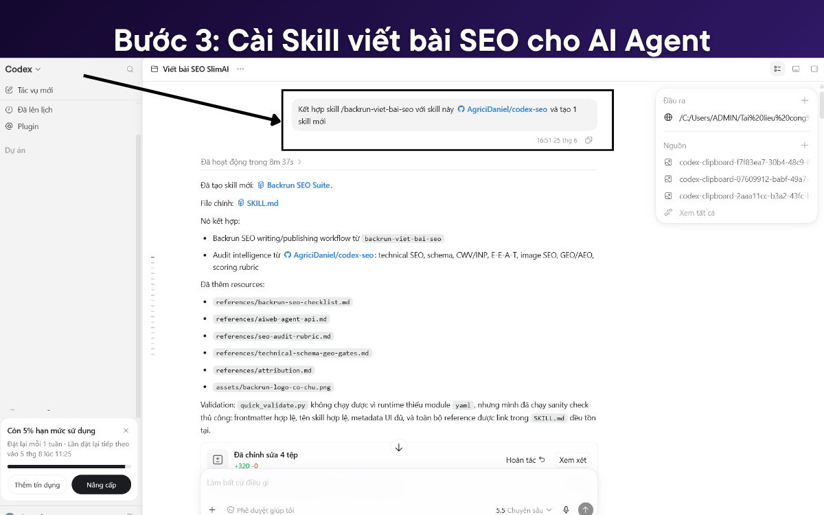 Cách viết bài SEO bằng AI Agent