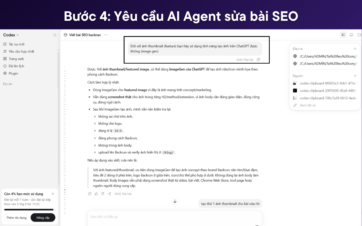 Cách viết bài SEO bằng AI Agent